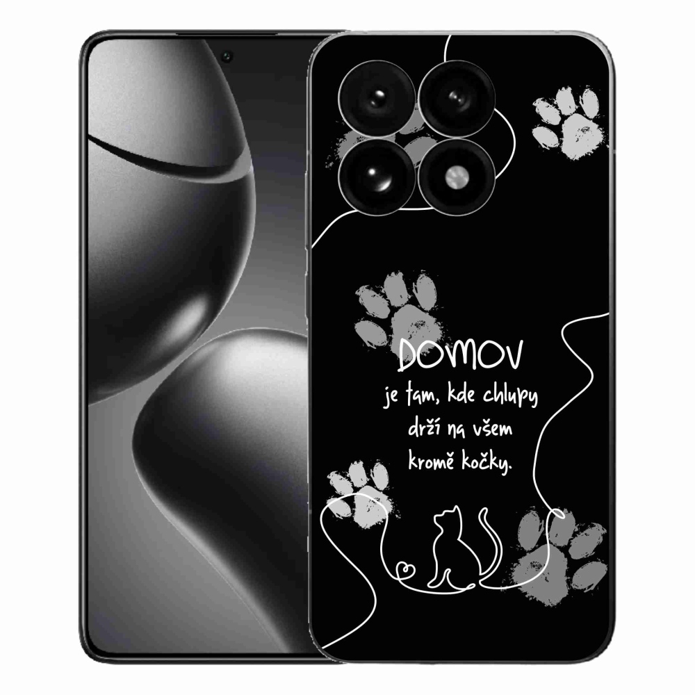 Gélový kryt mmCase na Xiaomi 15T - mačacie motív čierne pozadie