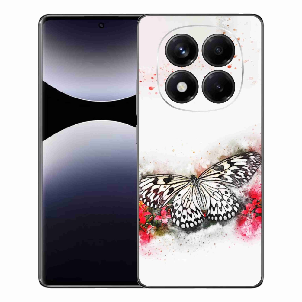 Gélový kryt mmCase na Xiaomi Redmi Note 14 Pro - čiernobiely motýľ