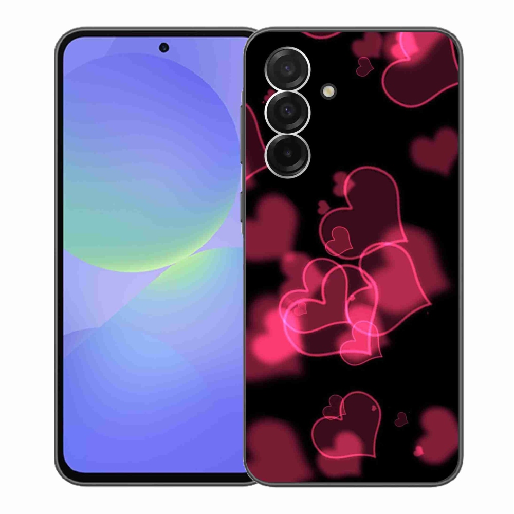 Gélový kryt mmCase na Samsung Galaxy A36 5G - červená srdiečka