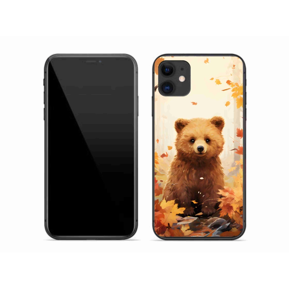 Gélový kryt mmCase na iPhone 11 - medveď v lese