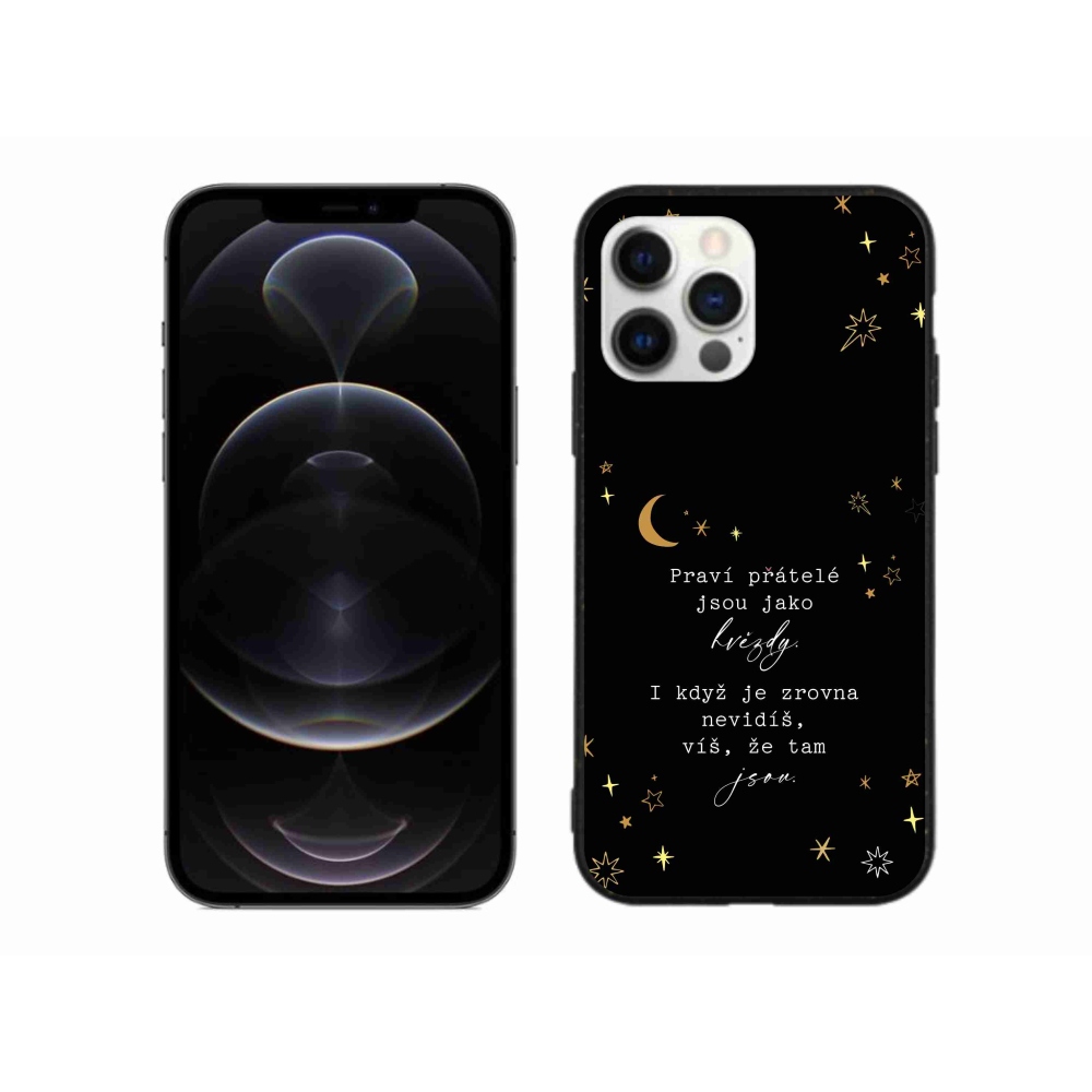 Gélový kryt mmCase na iPhone 12 Pro Max - citát 6 čierne pozadie
