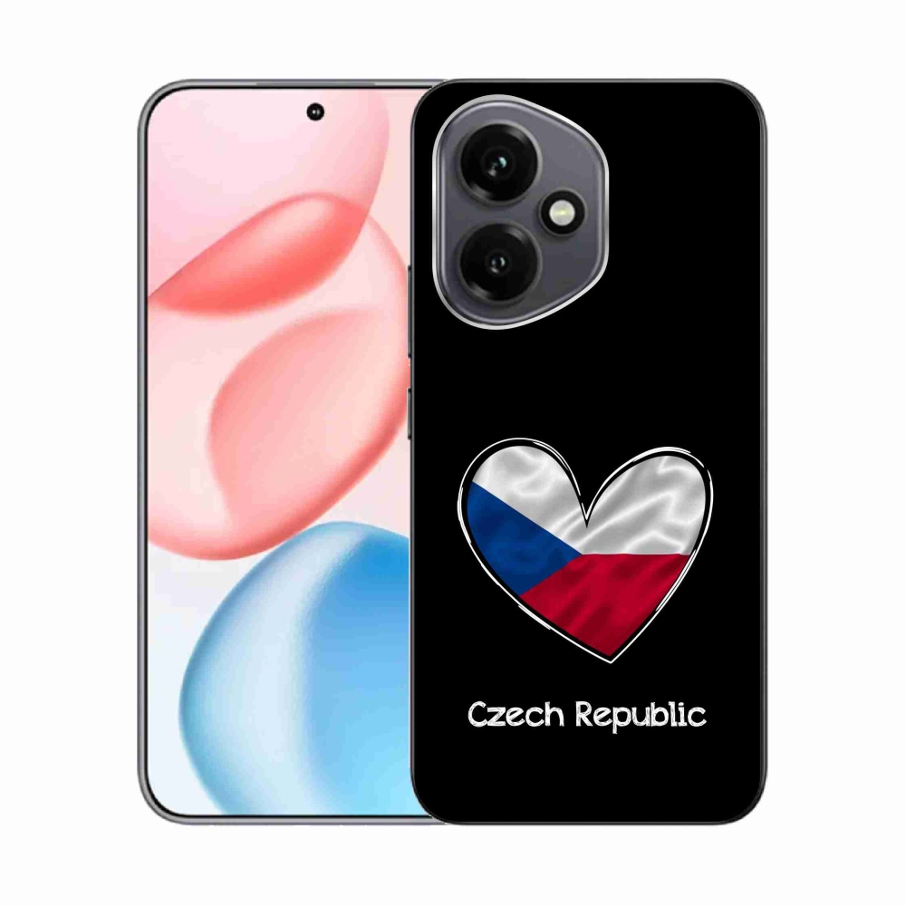 Gélový kryt mmCase na Honor 400 - vlajka srdca čierne pozadie