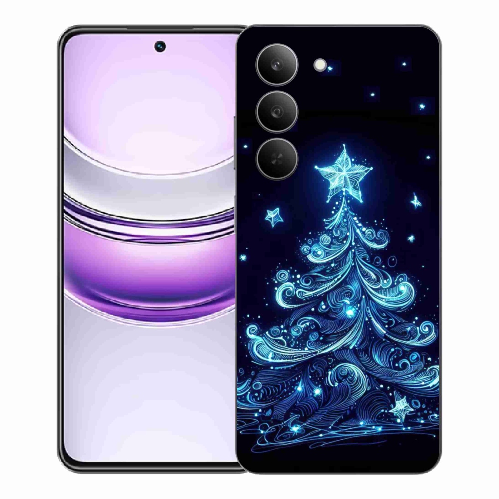 Gélový kryt mmCase na Realme 14x 5G - neónový vianočný stromček 4