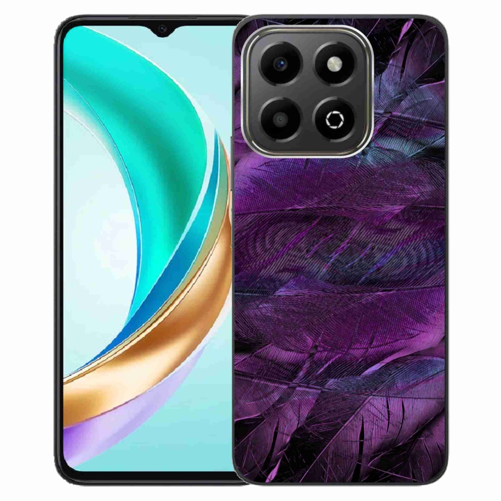 Gélový kryt mmCase na Honor X6b - fialové pierka