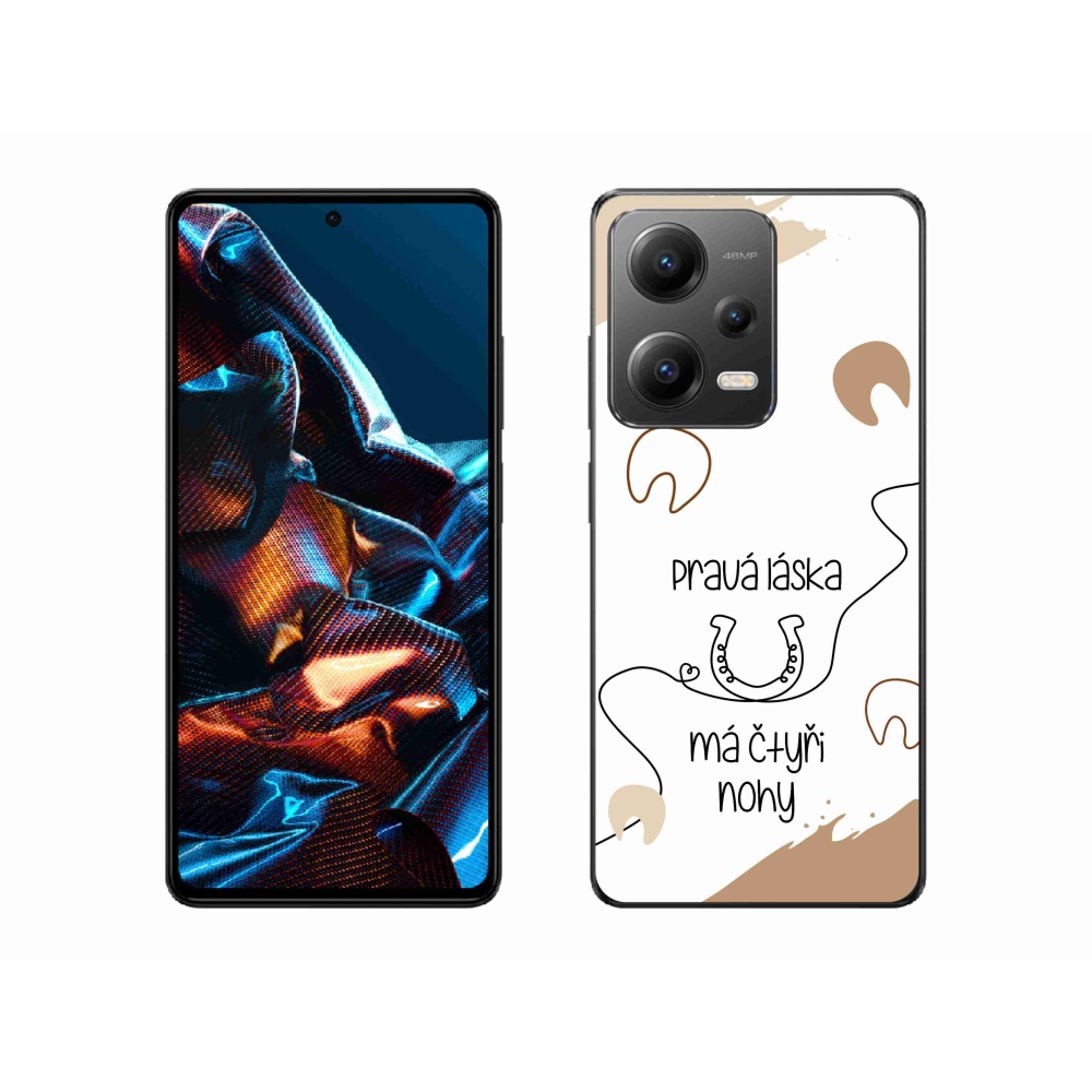 Gélový kryt mmCase na Xiaomi Redmi Note 12 Pro 5G - konský motív biele pozadie