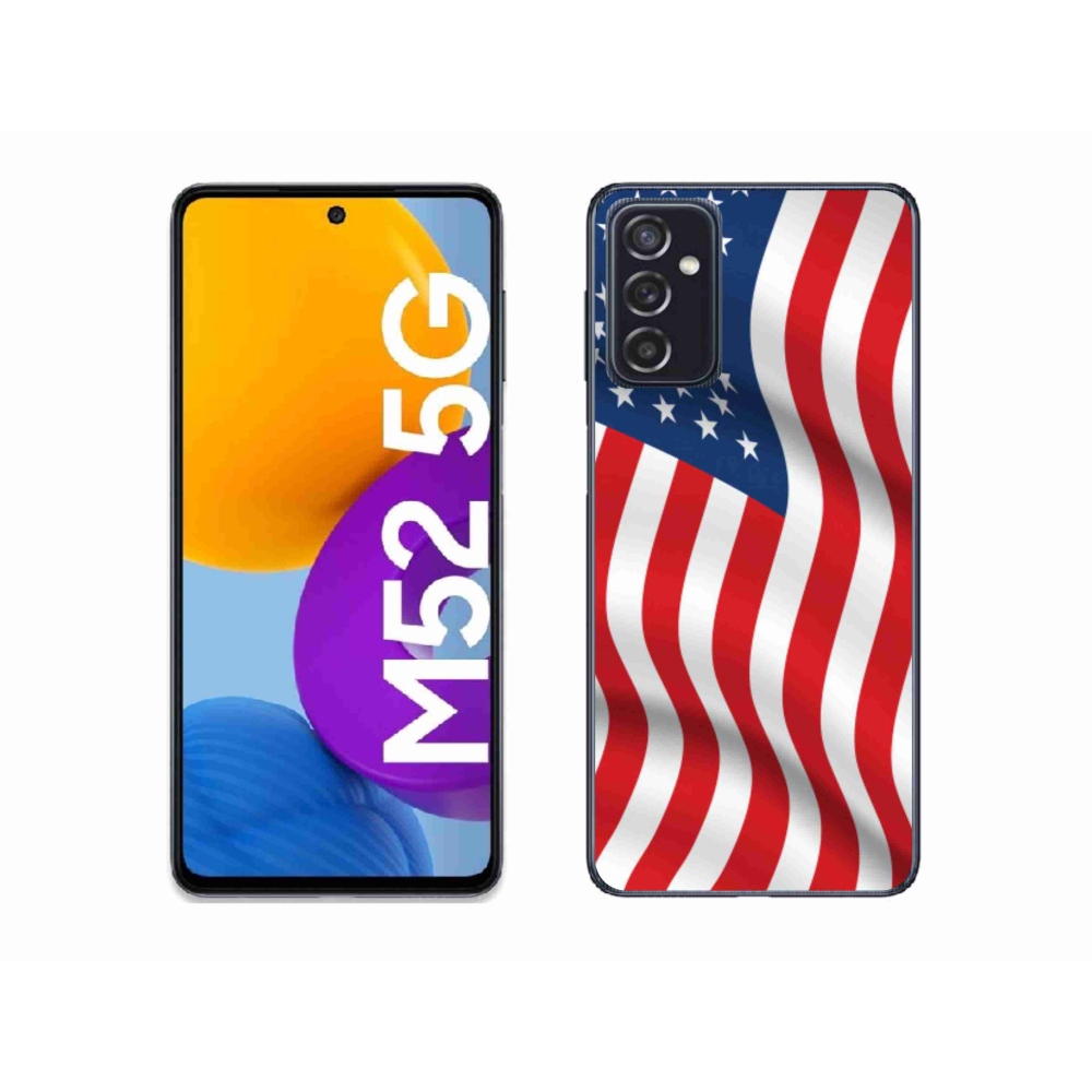 Gélový kryt mmCase na mobil Samsung Galaxy M52 5G - USA vlajka