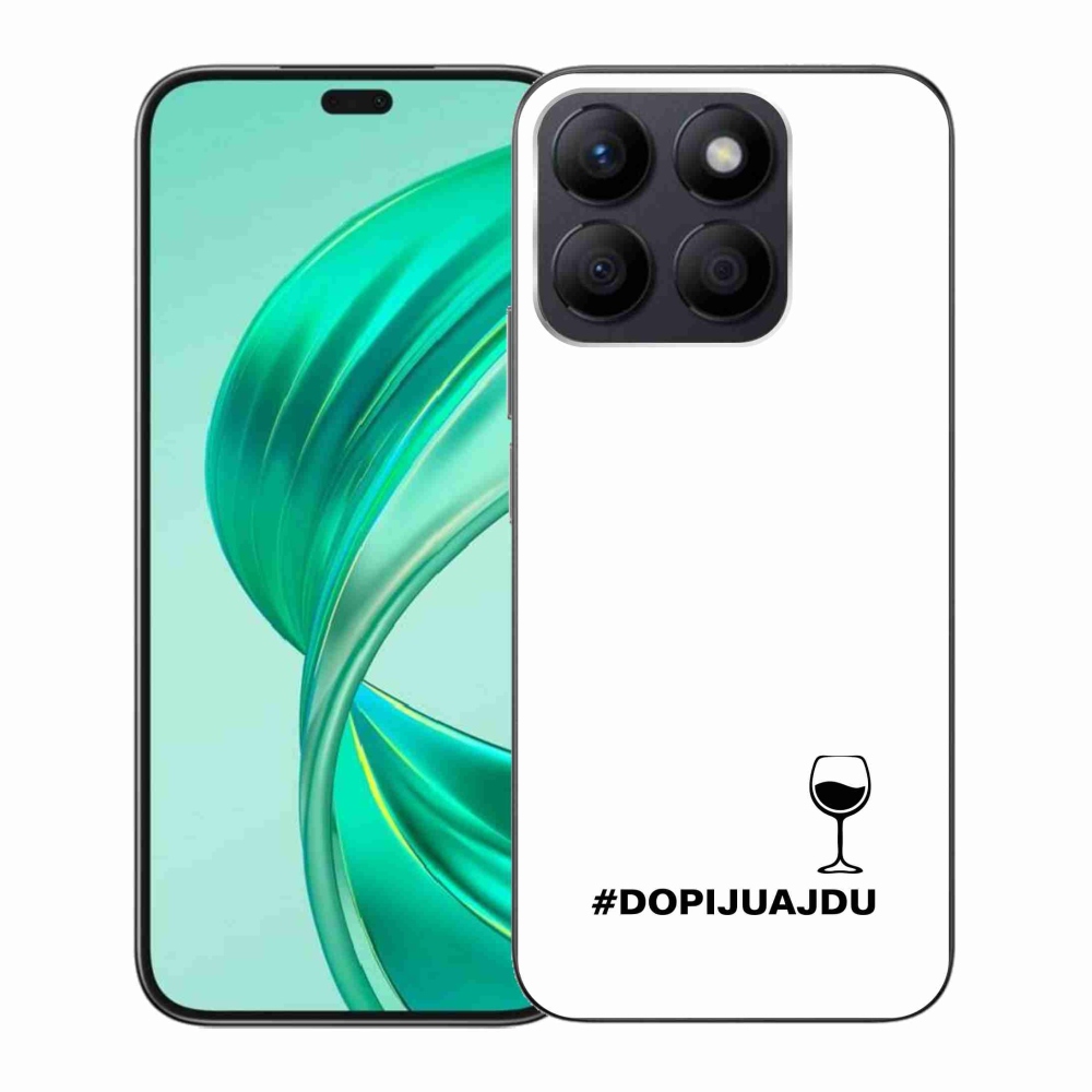 Gélový kryt mmCase na Honor X8b - vínny motív biele pozadie