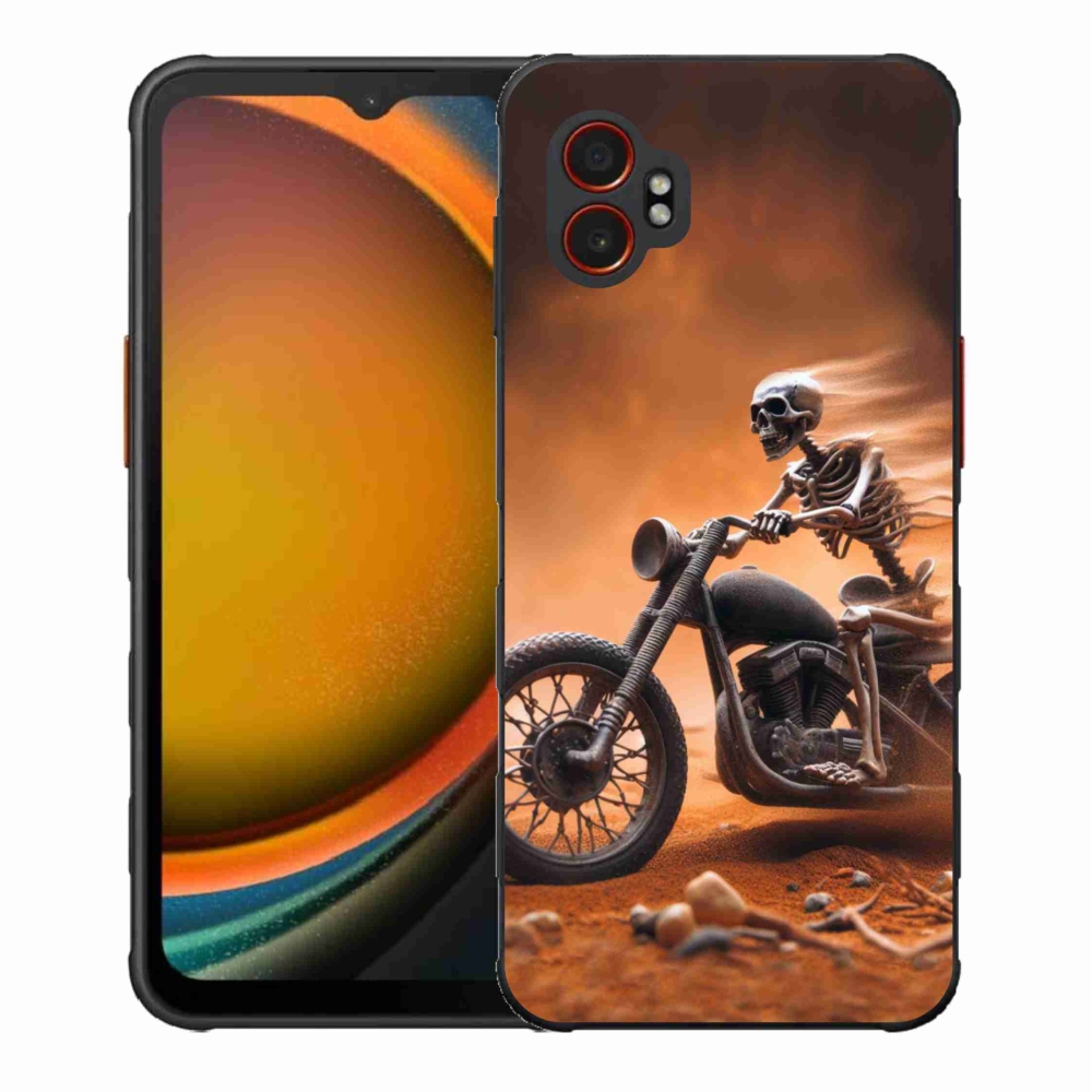 Gélový kryt mmCase na Samsung Galaxy Xcover 7 Pro - kostra na motorke