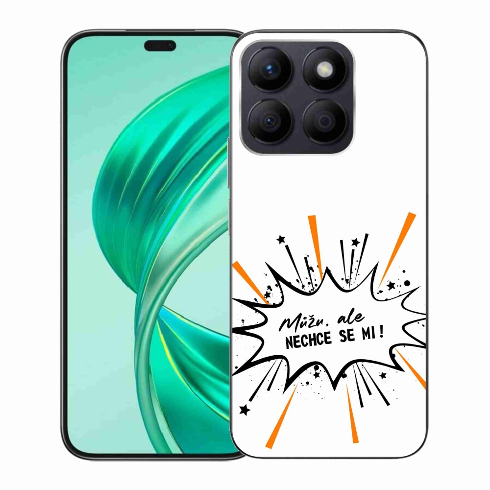 Gélový kryt mmCase na Honor X8b - vtipný text 11 biele pozadie