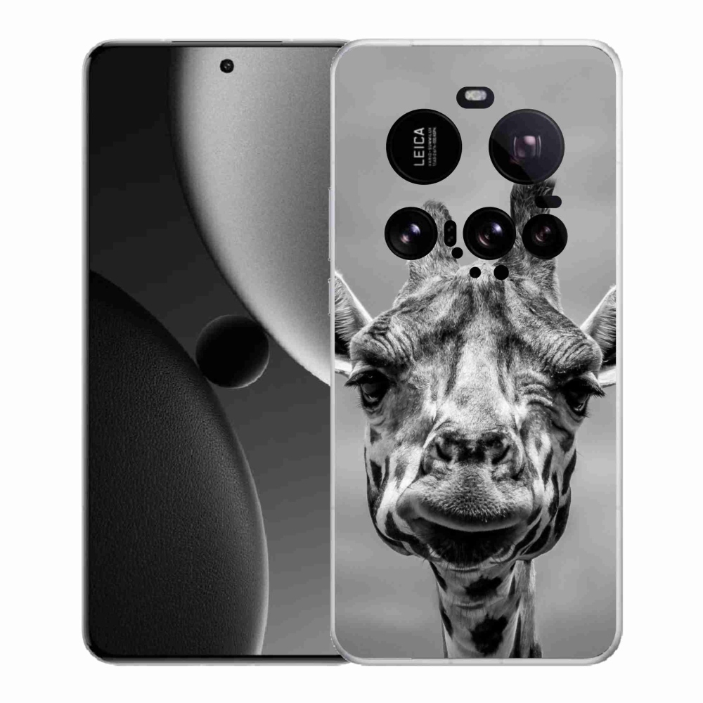 Gélový kryt mmCase na Xiaomi 15 Ultra - čiernobiela žirafa