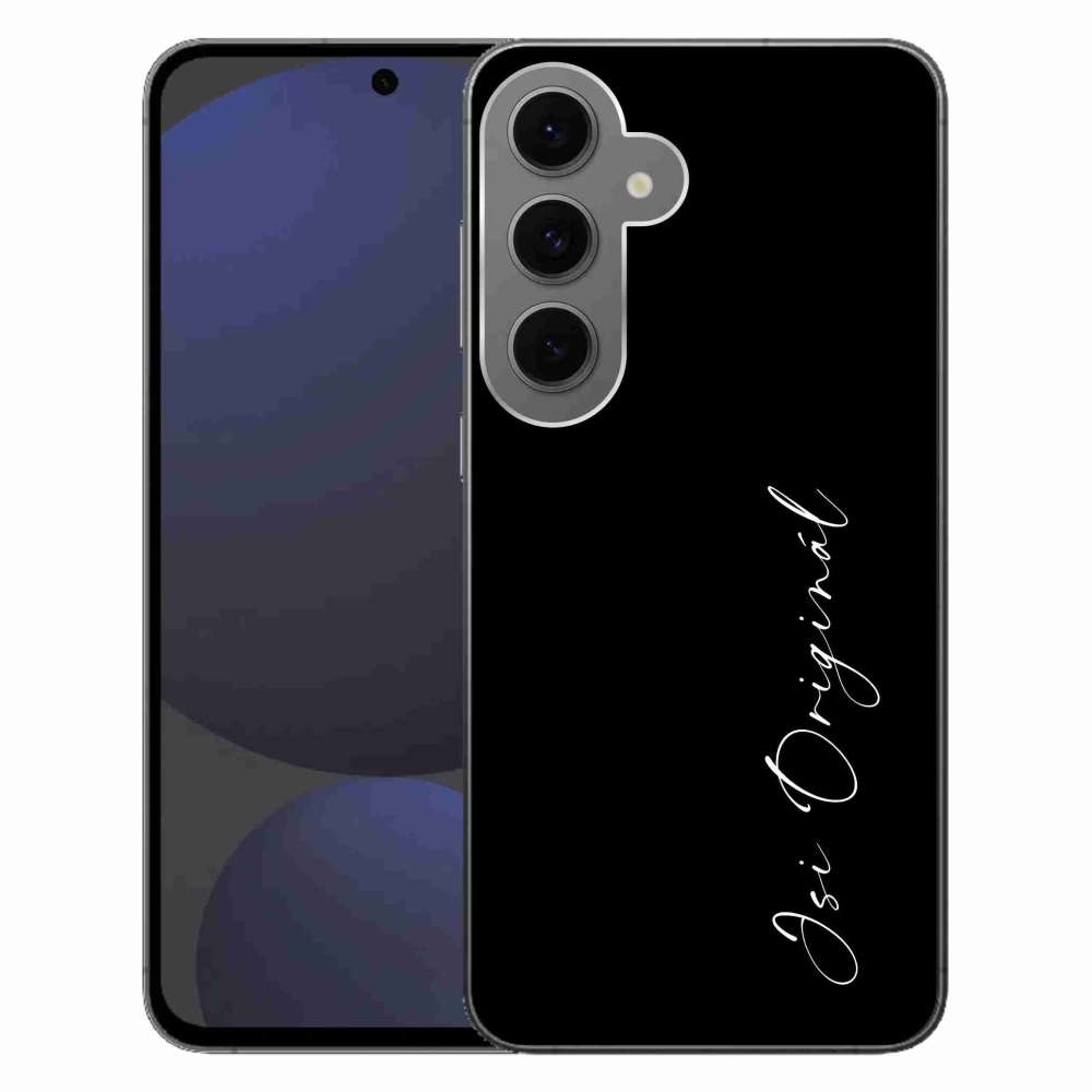 Gélový kryt mmCase na Samsung Galaxy S24 FE - si originál čierne pozadie