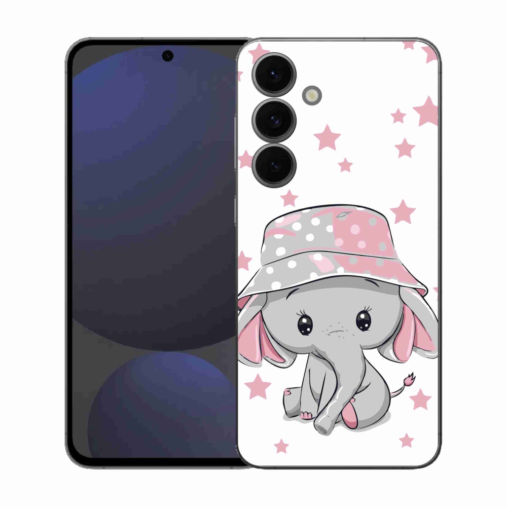 Gélový kryt mmCase na Samsung Galaxy S25 FE - ružový slon