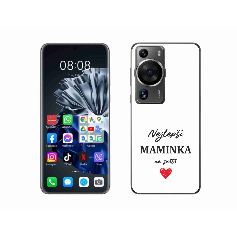 Gélový kryt mmCase na Huawei P60 Pro - najlepšia mamička 1 biele pozadie