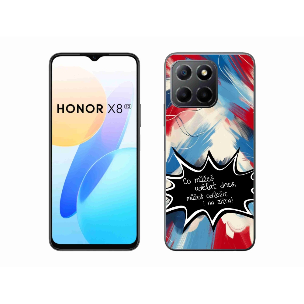 Gélový kryt mmCase na Honor X8 5G/Honor 70 Lite 5G - vtipný text 9 čierne pozadie