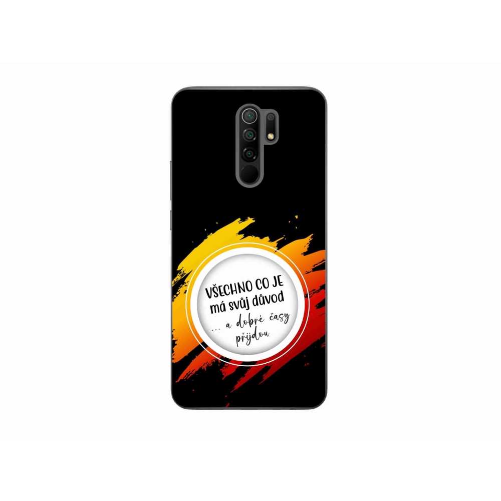 Gélový kryt mmCase na Xiaomi Redmi 9 - citát 3 čierne pozadie