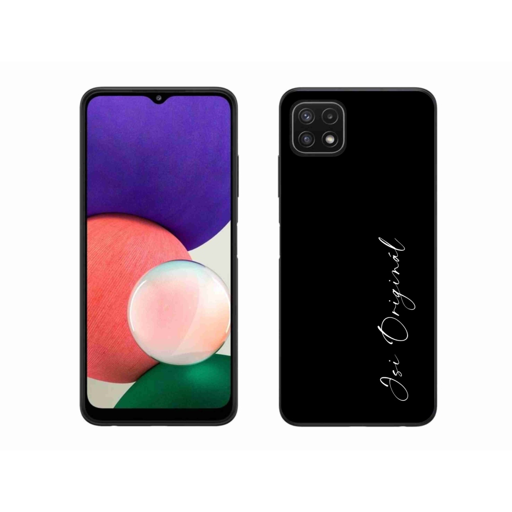 Gélový kryt mmCase na Samsung Galaxy A22 5G - si originál čierne pozadie