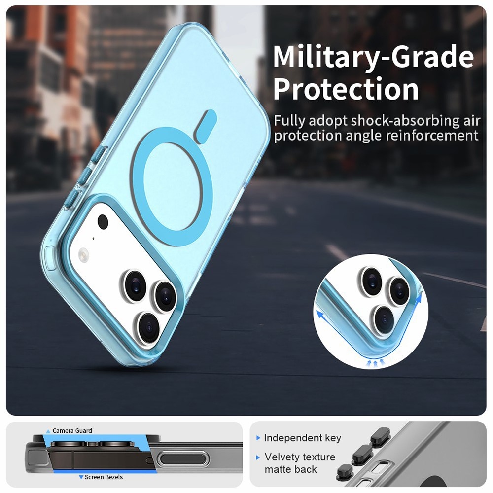 Candy gélový obal s MagSafe na iPhone 17 Pro - modrý