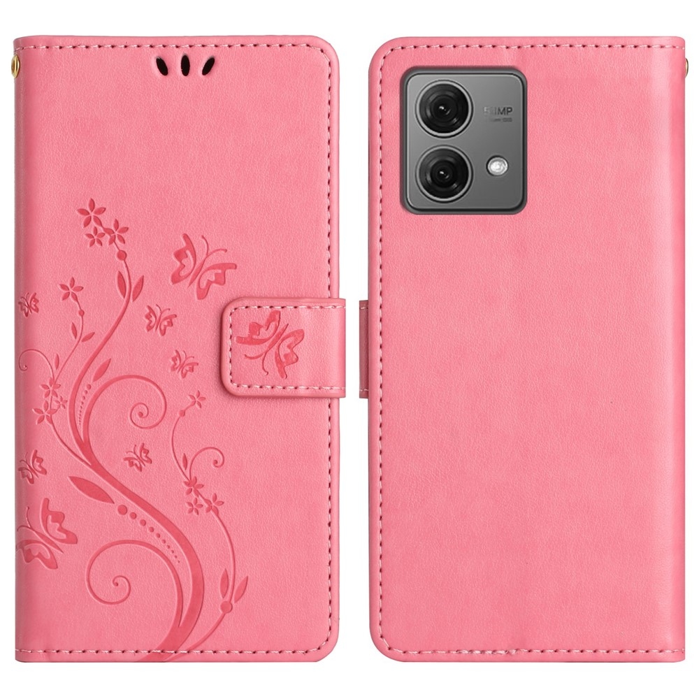Flowers knižkové púzdro na Motorola Moto G85 5G - ružové