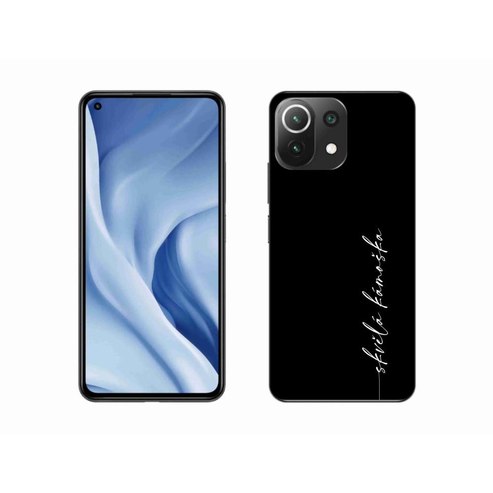 Gélový kryt mmCase na Xiaomi 11 Lite 5G NE - skvelá kamoška 1 čierne pozadie