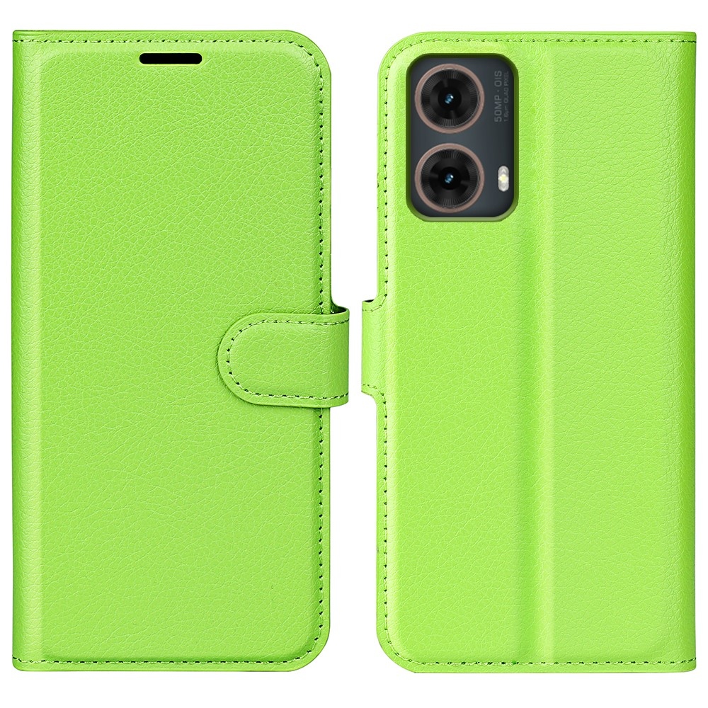Litchi knižkové púzdro na Motorola Moto G85 5G - zelené