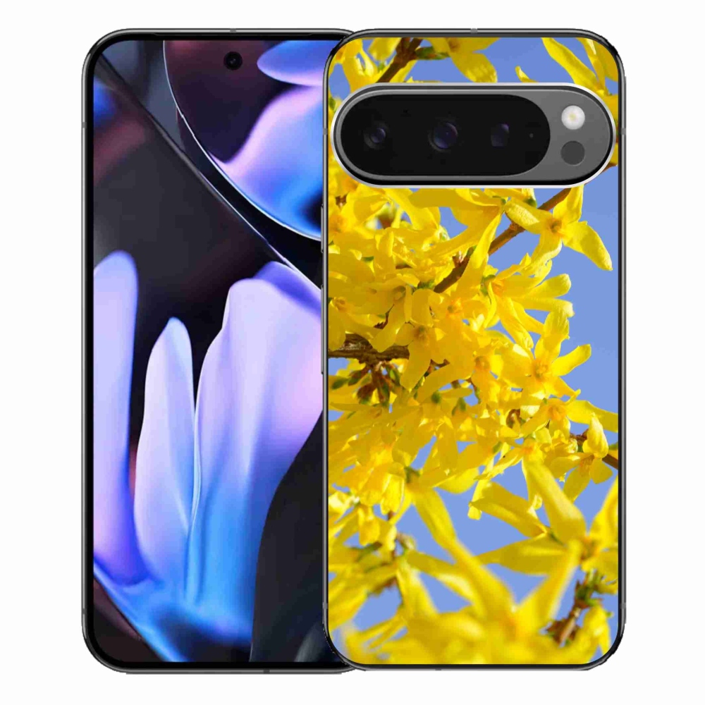 Gélový kryt mmCase na Google Pixel 9 Pro XL - žlté kvety