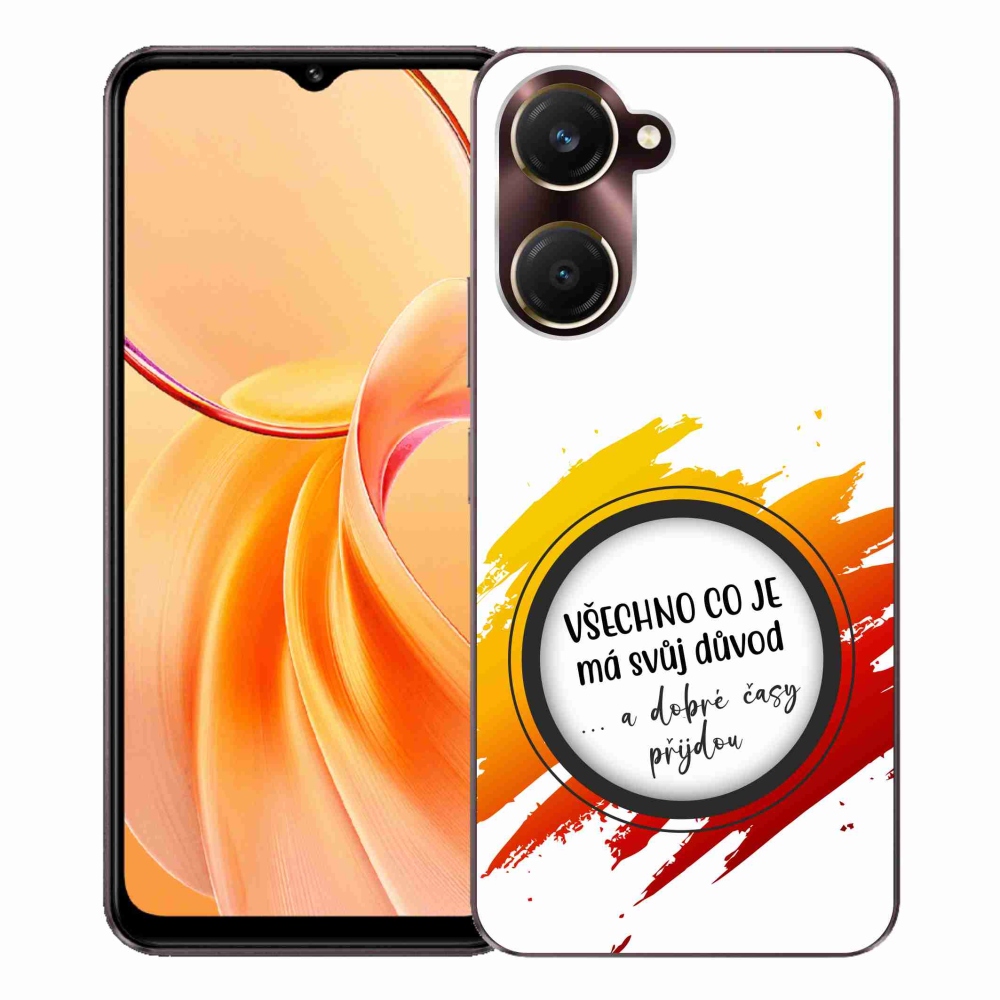 Gélový kryt mmCase na Vivo Y28s 5G - citát 3 biele pozadie