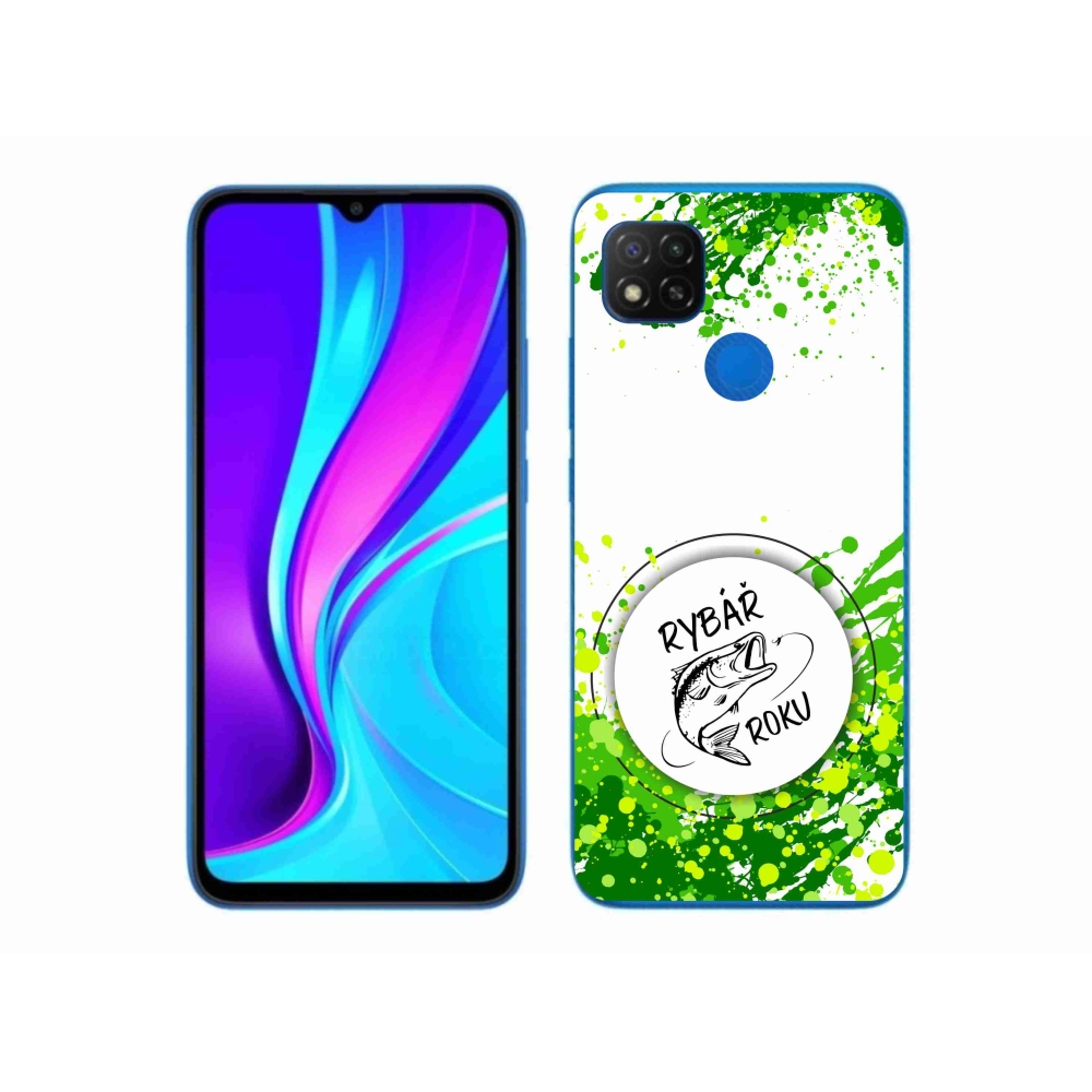 Gélový kryt mmCase na Xiaomi Redmi 9C - rybár roku biele pozadie