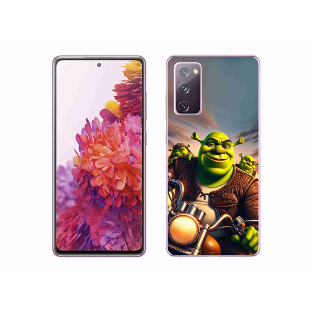 Gélový kryt mmCase na Samsung Galaxy S20 FE - shrek na motorke