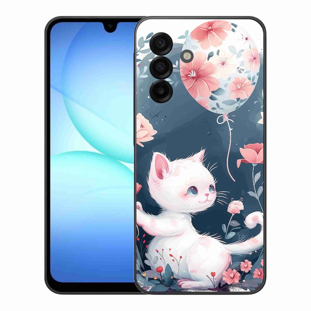 Gélový kryt mmCase na Samsung Galaxy A17 5G - mačiatko s balónikom