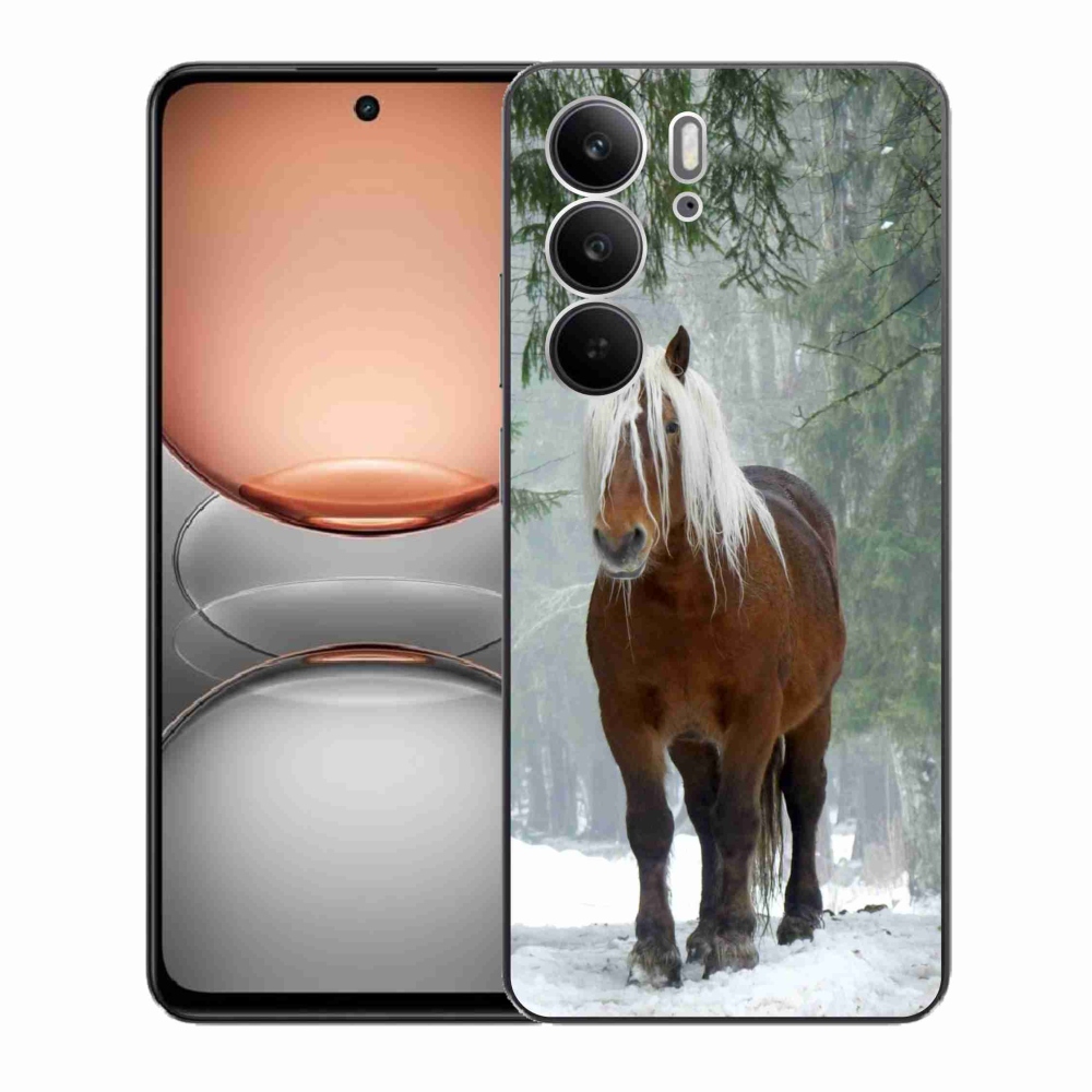 Gélový kryt mmCase na Realme C75 - kôň v lese