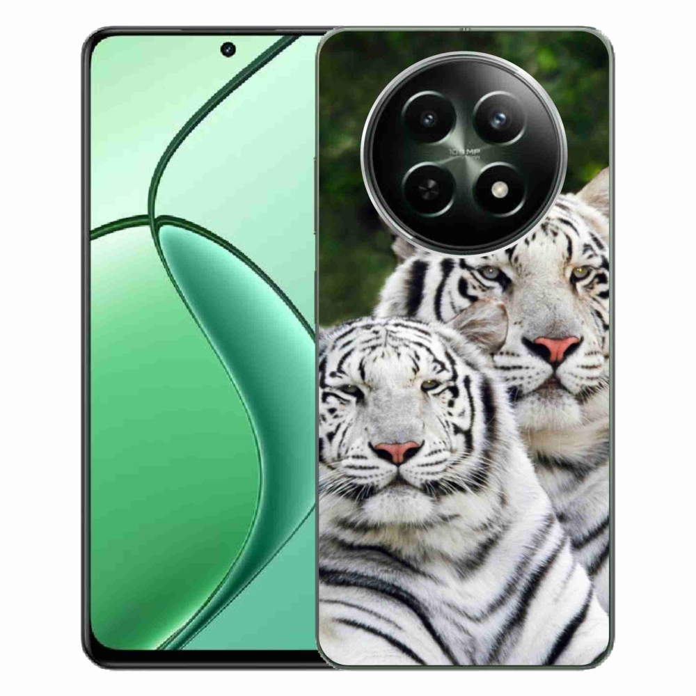 Gélový obal mmCase na Realme 12 5G/12x 5G - bieli tigre