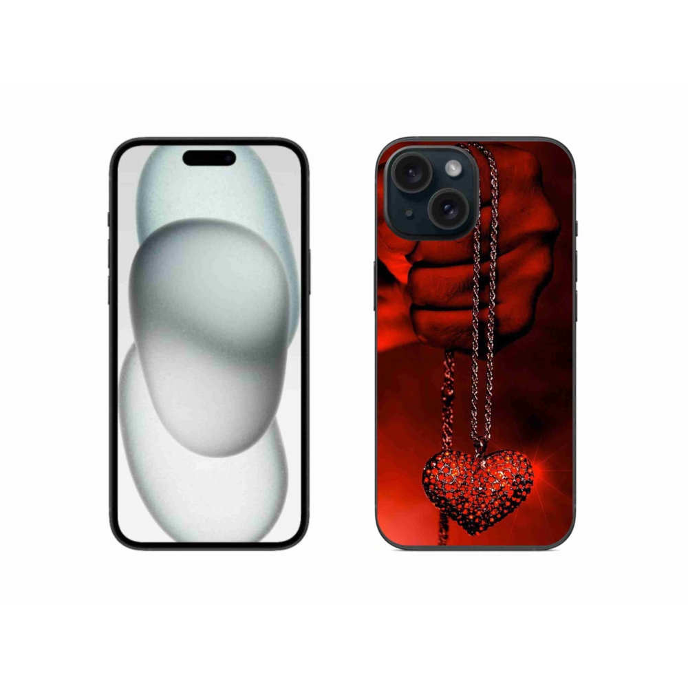 Gélový kryt mmCase na iPhone 15 - náhrdelník