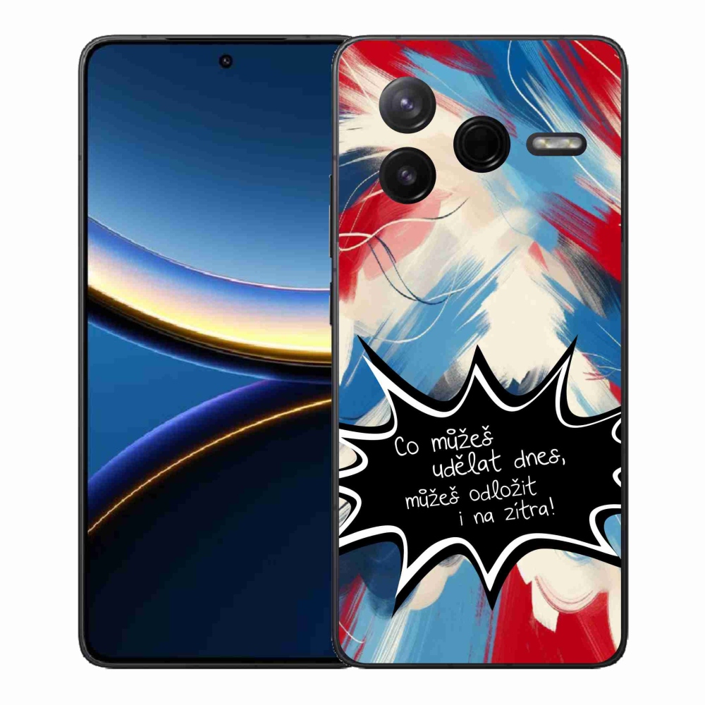 Gélový kryt mmCase na Xiaomi Poco F7 Pro - vtipný text 9 čierne pozadie
