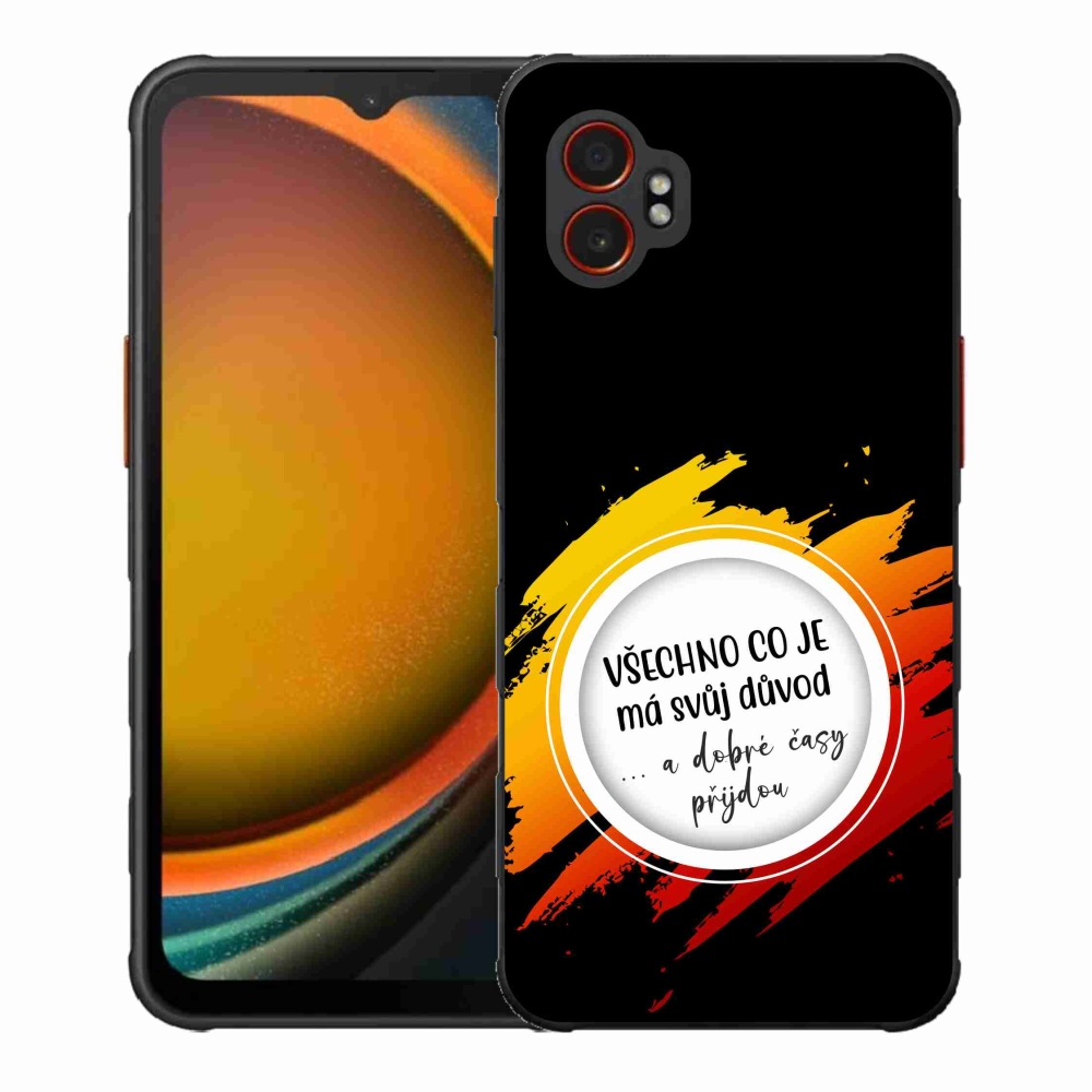 Gélový kryt mmCase na Samsung Galaxy Xcover 7 Pro - citát 3 čierne pozadie