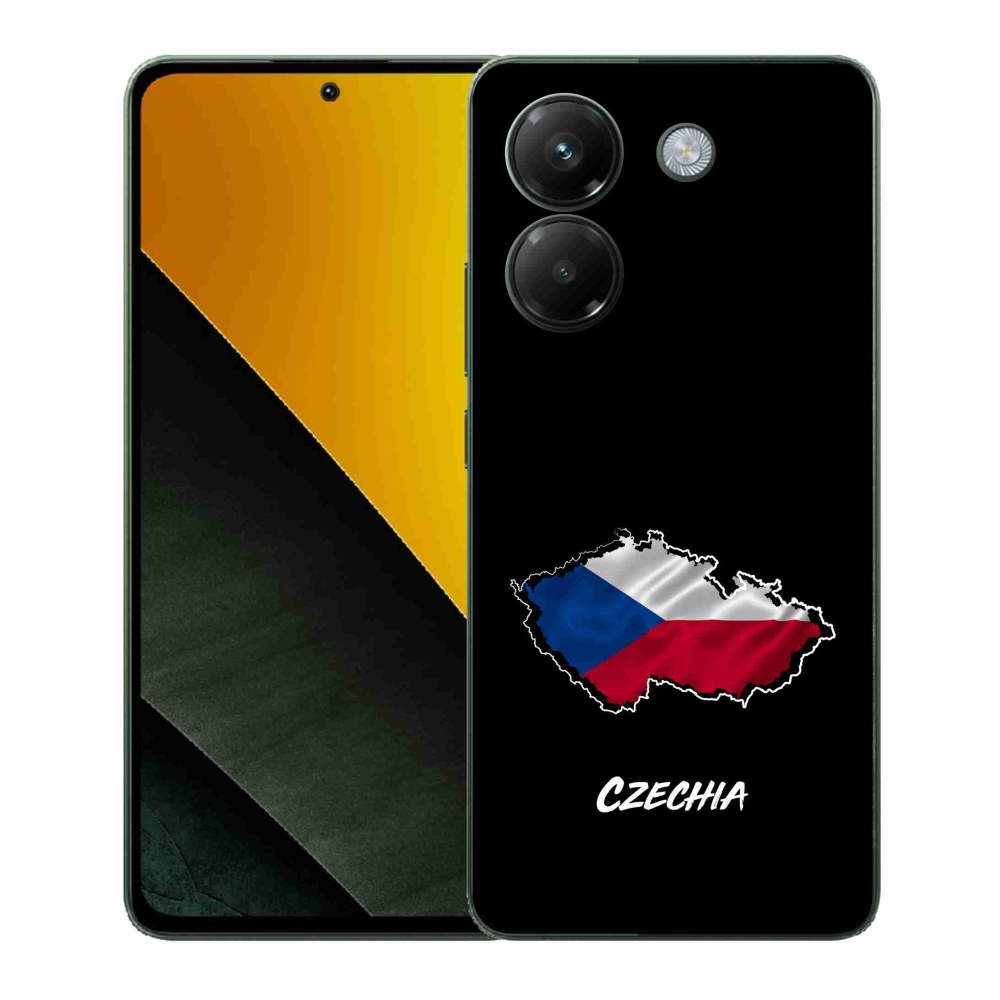 Gélový kryt mmCase na Xiaomi Poco M7 Pro 5G - Czechia čierne pozadie