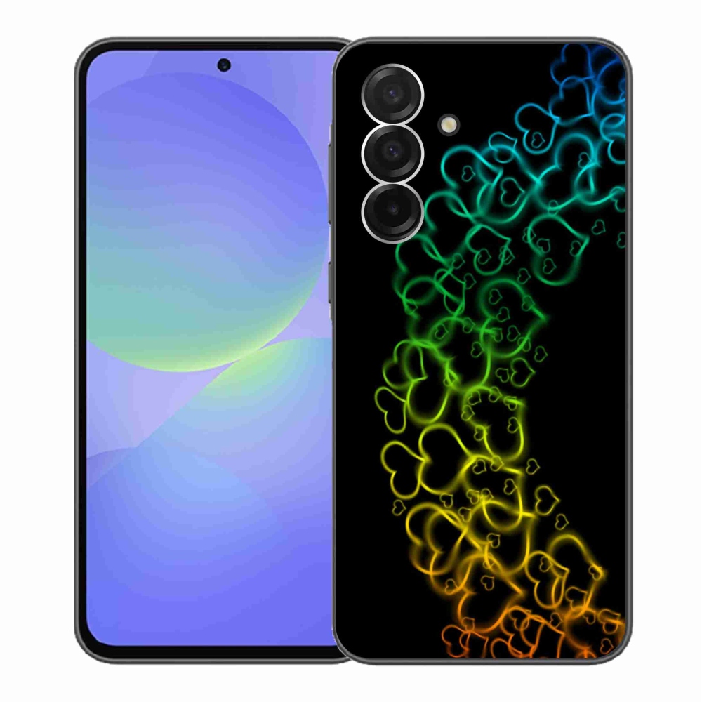 Gélový kryt mmCase na Samsung Galaxy A36 5G - farebné srdiečka