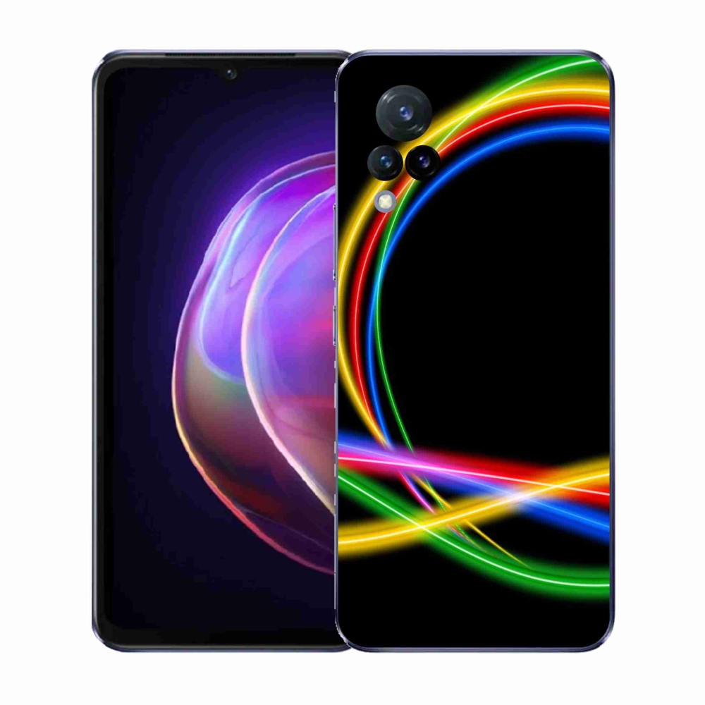 Gélový kryt mmCase na Vivo V21 4G/5G - neónové kruhy