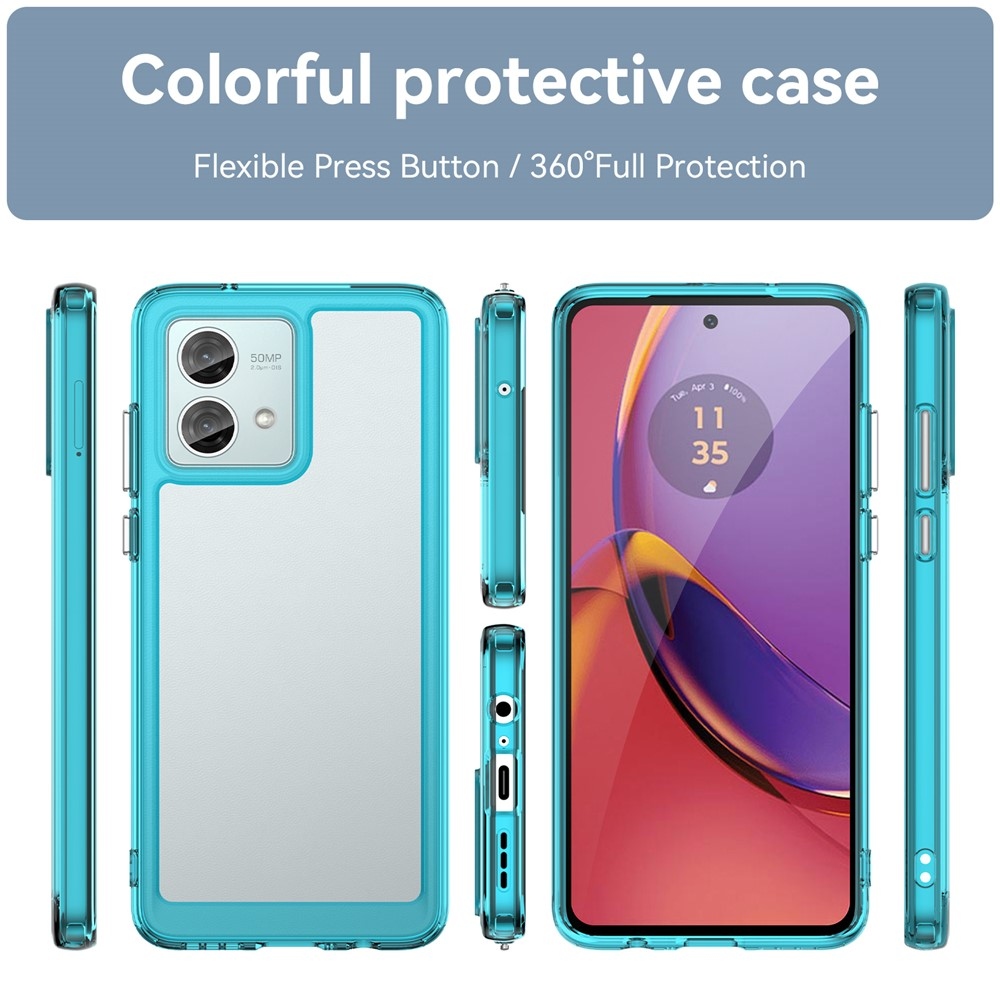 Gélový obal s pevným chrbtom na Motorola Moto G84 5G - svetlomodrý