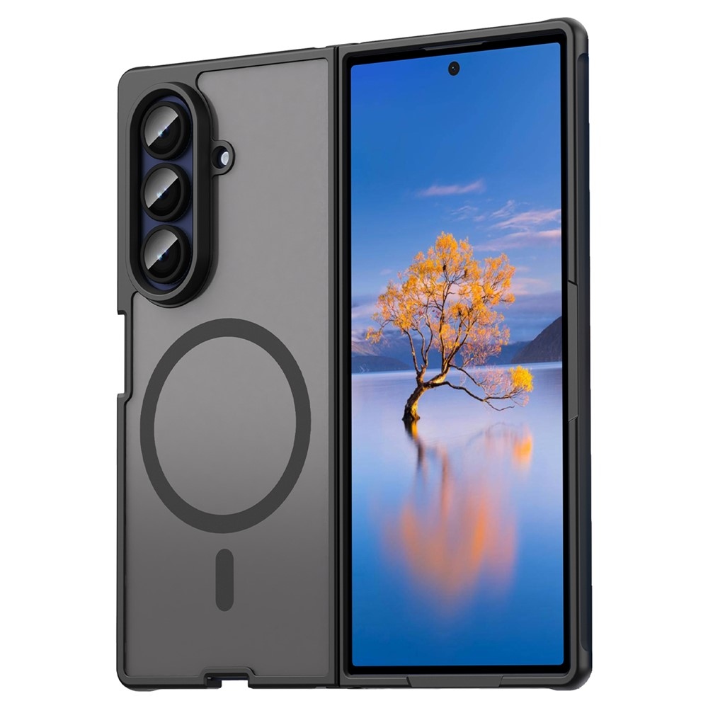 Case matný gélový obal s MagSafe na Samsung Galaxy Z Fold7 5G - čierny