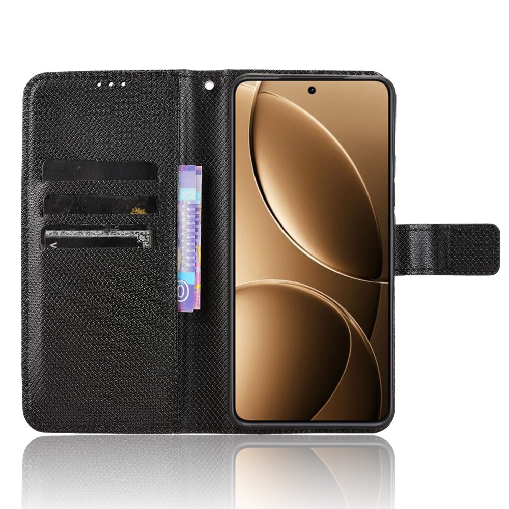Diamond knižkové púzdro na Xiaomi Poco F7 Pro 5G/Poco F7 Ultra 5G - čierne