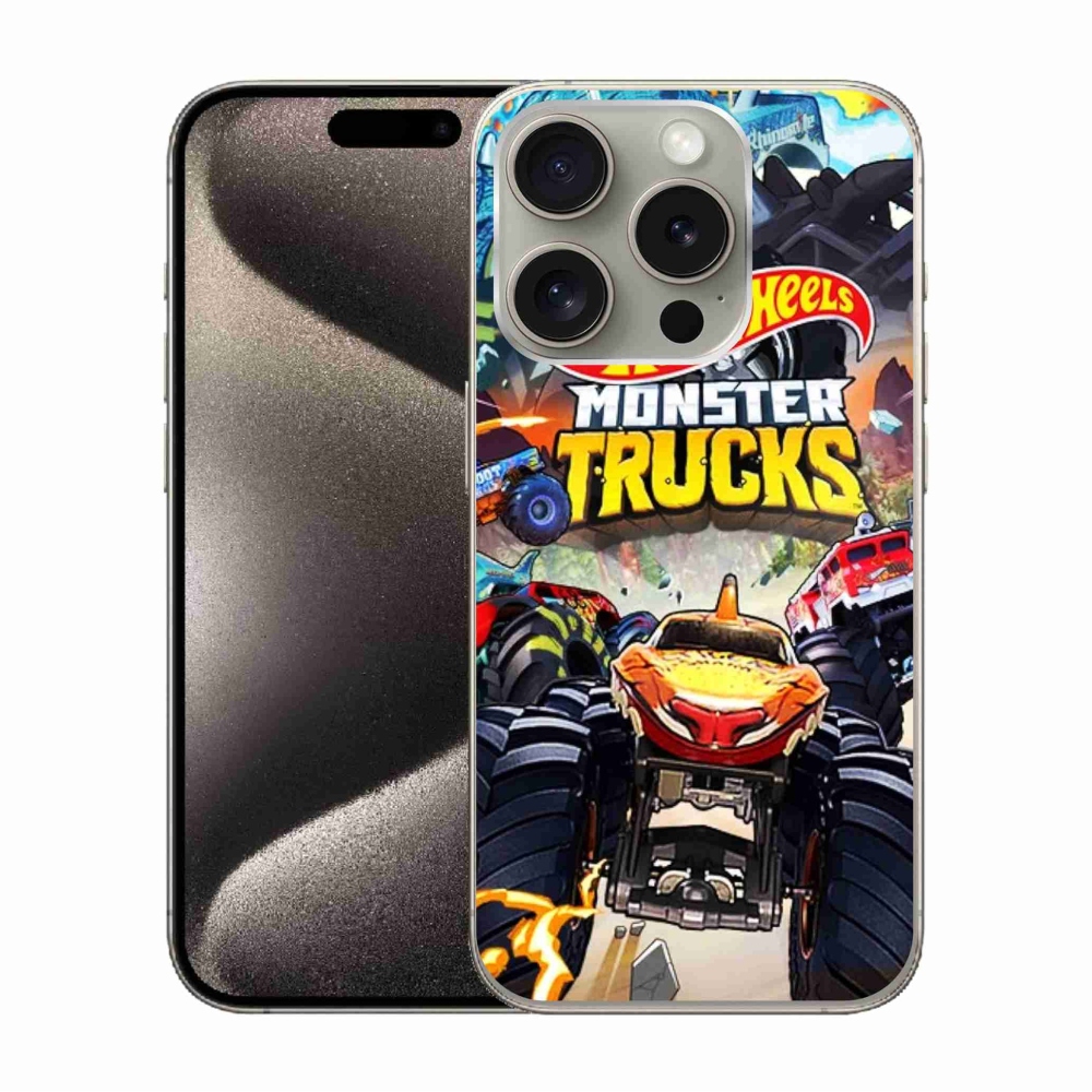 Gélový kryt mmCase na iPhone 15 Pro - hot wheels 2