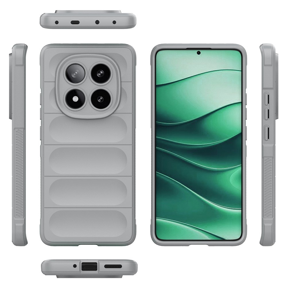 Rugg odolný gélový obal na Xiaomi Redmi Note 14 Pro 5G/Poco X7 5G - svetlosivý