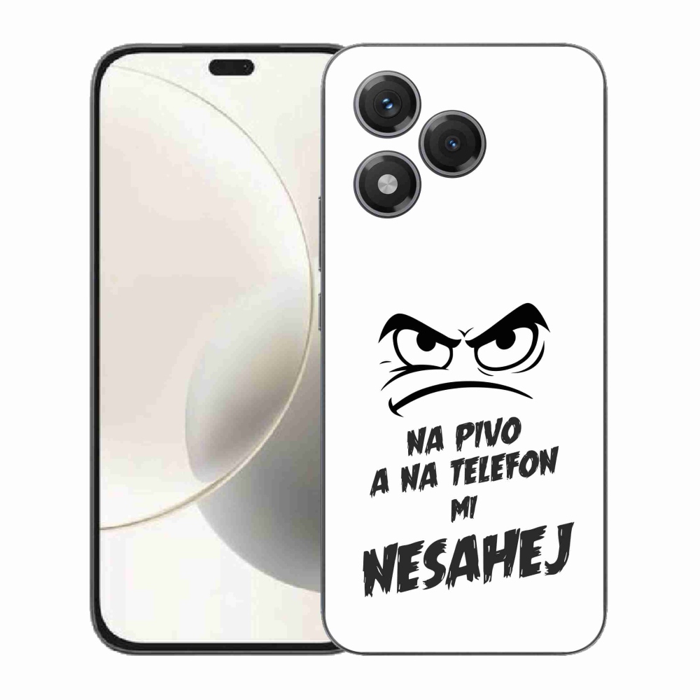Gélový kryt mmCase na Honor 400 Lite - pivný motív 2 biele pozadie