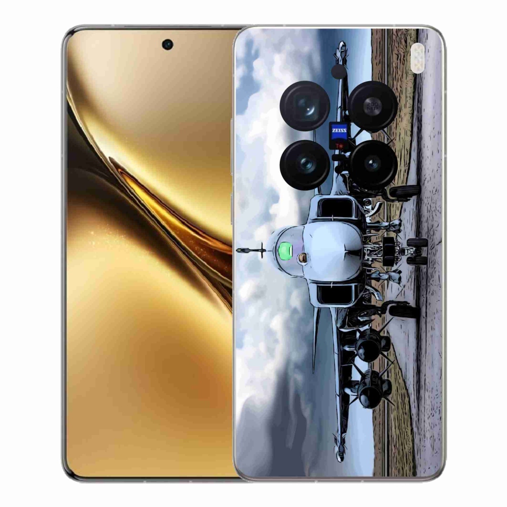 Gélový kryt mmCase na Vivo X200 Pro 5G - vojenské lietadlo