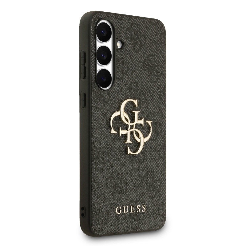 Guess PU 4G Metal Logo Zadný Kryt pre Samsung Galaxy S25 FE Grey