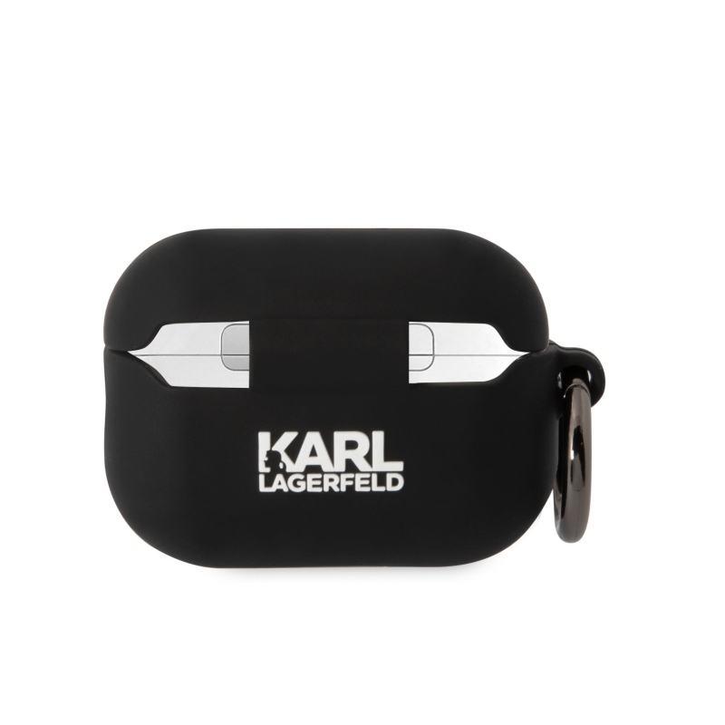 Karl Lagerfeld 3D Logo NFT Choupette Head Silikónové Puzdro pre Airpods Pro 2 Black