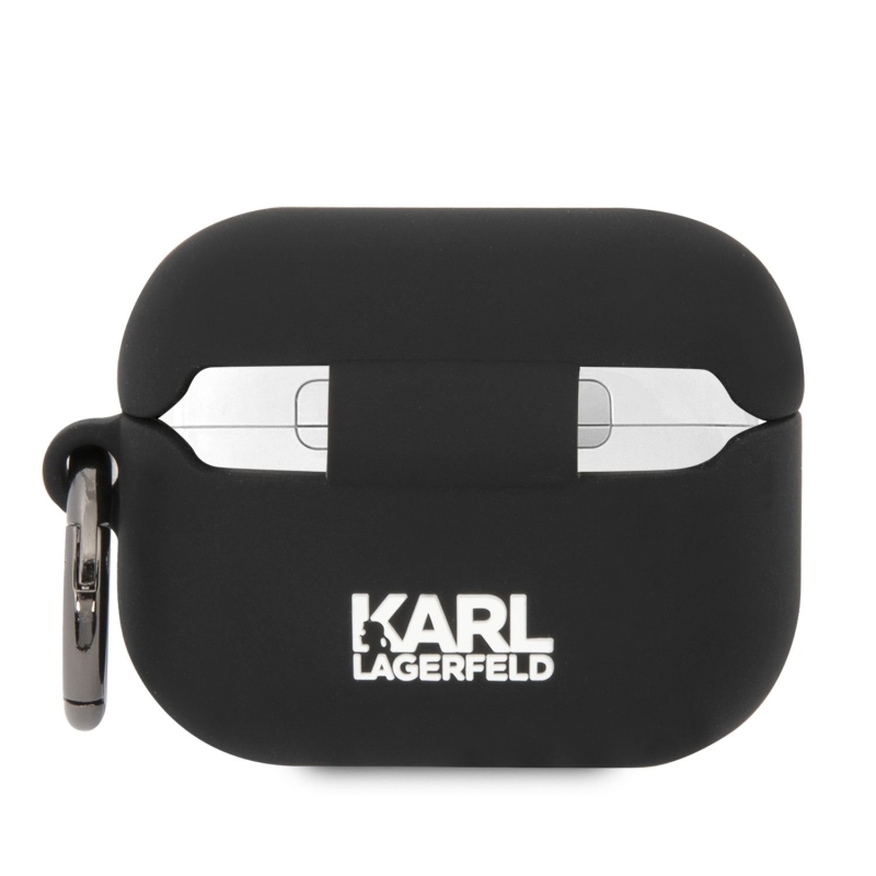 Karl Lagerfeld 3D Logo NFT Choupette Head silikónový púzdro pre Airpods Pro čierny