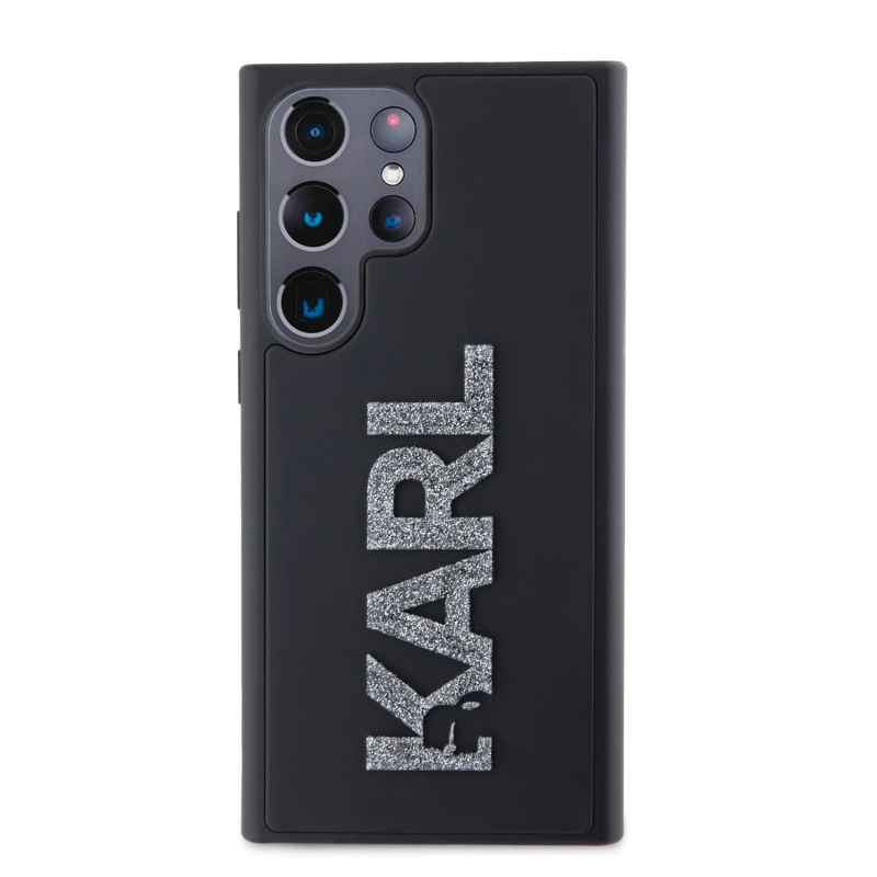 Zadný kryt Karl Lagerfeld 3D Rubber Glitter Logo pre Samsung Galaxy S24 Ultra Black