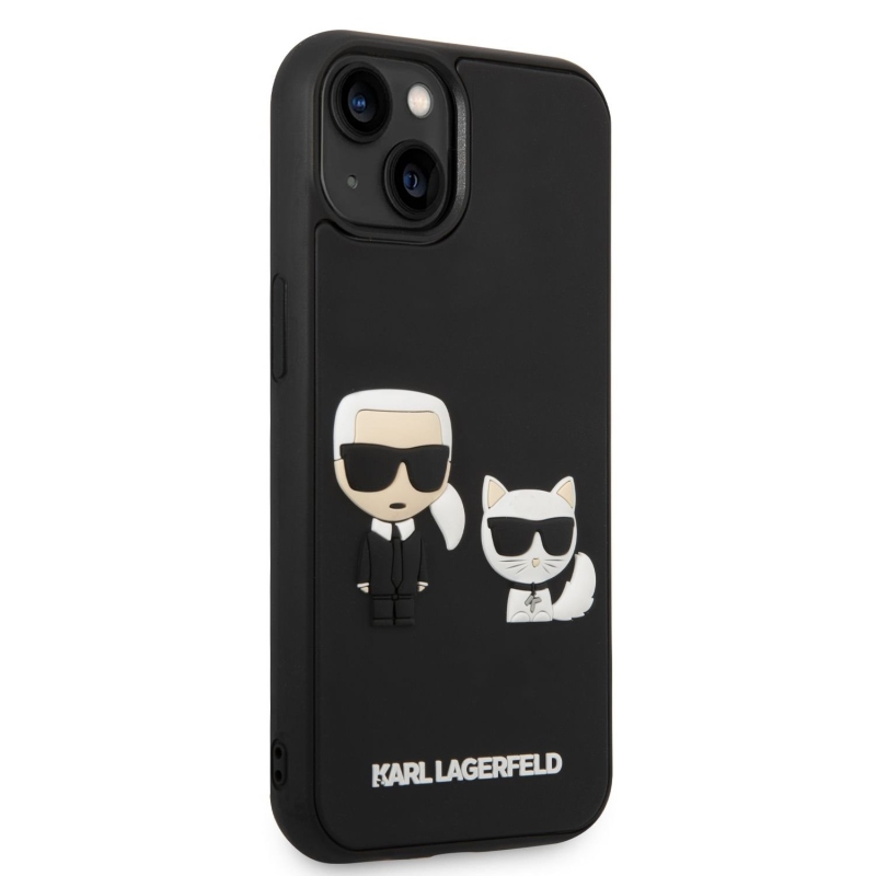 Karl Lagerfeld and Choupette 3D kryt pre iPhone 14 Plus čierny