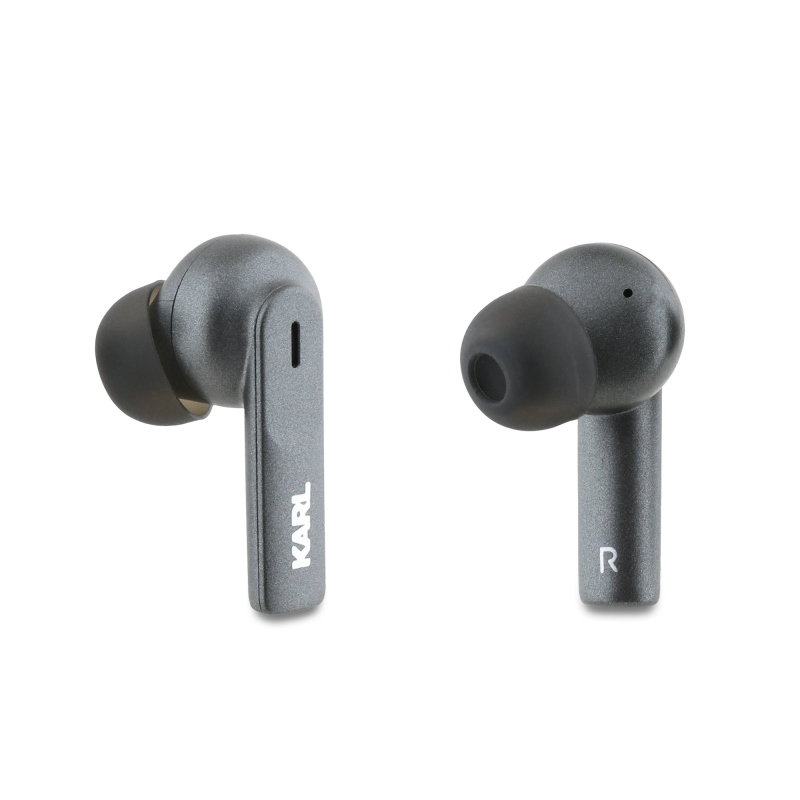 Bezdrôtové slúchadlá Karl Lagerfeld ANC/ENC TWS s podlhovastým logom čierne